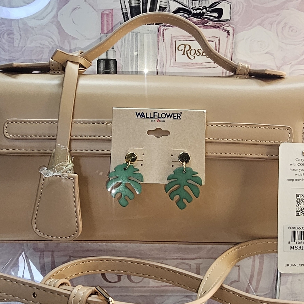 Susie Crossbody Vegan Friendly Tan Beige Crossbody Bag NWT‎